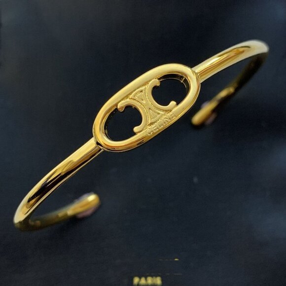 Celine Triomphe Cuff Bangle - Picture 1 of 4